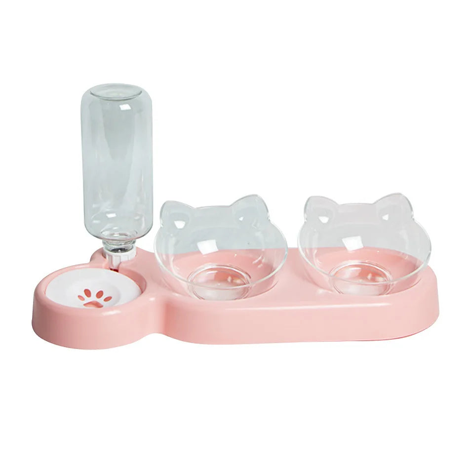 5K Pet SuppliesElevated Bowls For Cats And DogsDurable Double Cat And Dog Bowl FeedersElevated Cat Feeding And Drinking Supplies