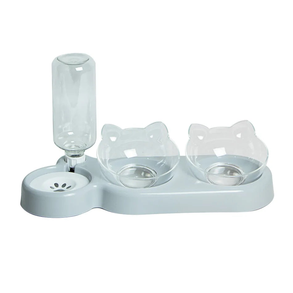 5K Pet SuppliesElevated Bowls For Cats And DogsDurable Double Cat And Dog Bowl FeedersElevated Cat Feeding And Drinking Supplies