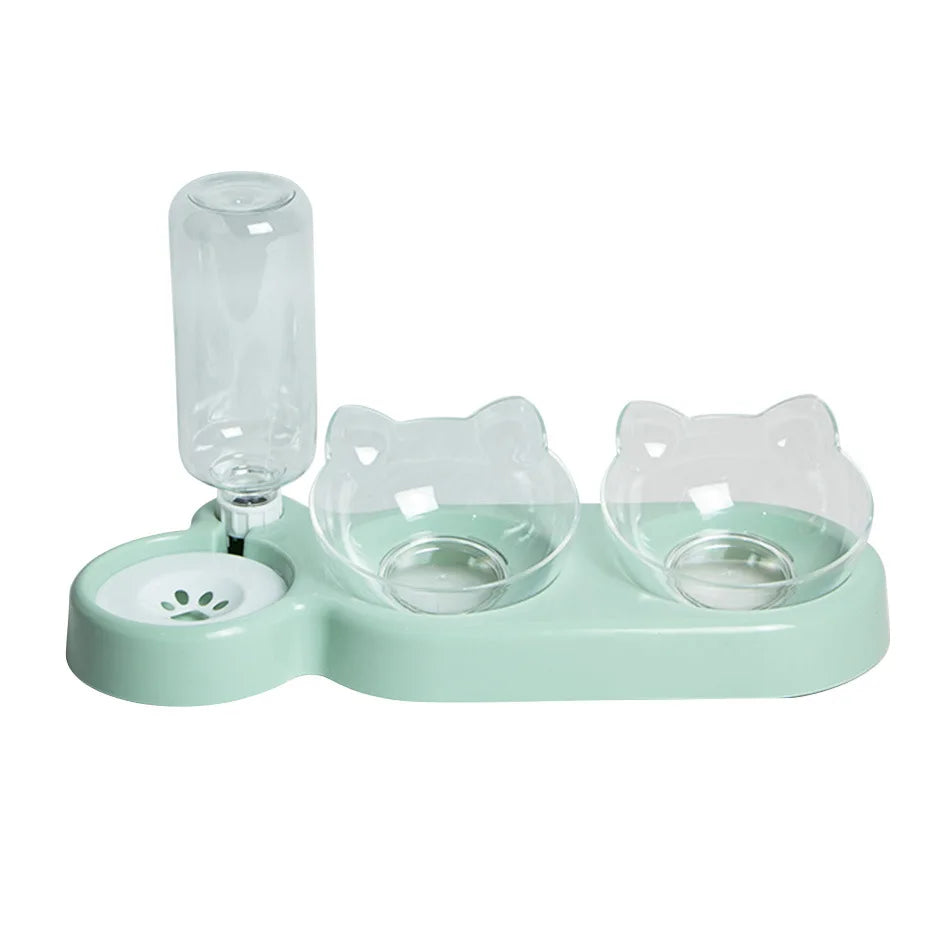 5K Pet SuppliesElevated Bowls For Cats And DogsDurable Double Cat And Dog Bowl FeedersElevated Cat Feeding And Drinking Supplies